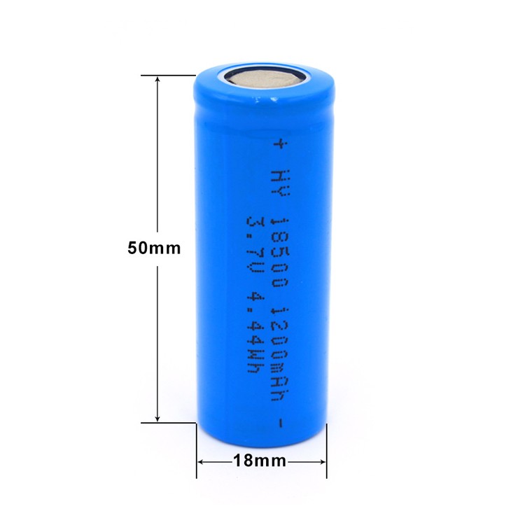 18500 3.7V 1200mAh Lithium Battery