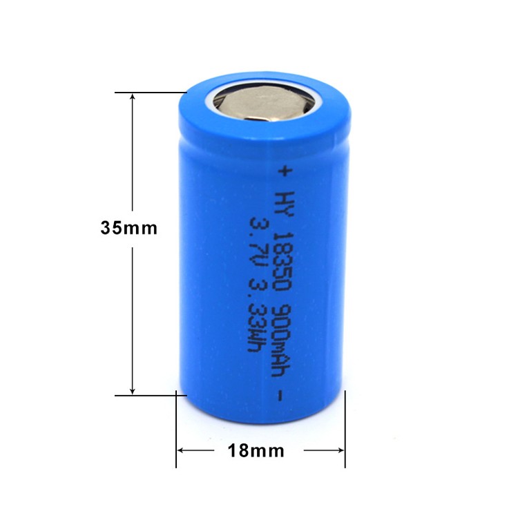 18350 3.7V 900mAh Lithium Battery